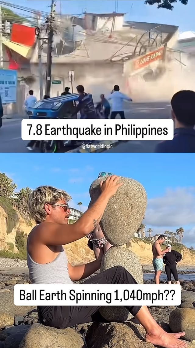 The Philippines earthquake shook the ground enough for residents to feel it immediately. 

Yet we’re told the entire Earth is spinning at 1,040 mph and orbiting through space at even greater speeds without anyone ever feeling or detecting a thing. 

Funny how a natural tremor is instantly noticeable, but supposedly spinning, orbiting and vortexing through space at unimaginable speeds in multiple vectors is completely undetectable.

🤐 #fyp #explore #reels