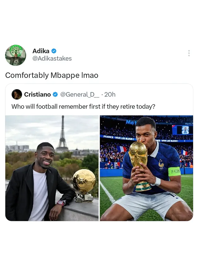 Swipe 👉 today's random meme dump 🤣 

Only 3 days remain until the World Cup begins, and the excitement is building across the globe. Fans are counting down the hours, teams are making their final preparations, and dreams of lifting football’s most prestigious trophy are closer than ever. For the next few weeks, the world will come together to witness unforgettable moments, fierce rivalries, stunning goals, and the passion that makes this tournament unlike any other. The stage is set, the players are ready, and the countdown to football’s biggest celebration is officially on. The greatest sporting event in human history is coming, and the world can barely contain itself — the 2026 FIFA World Cup is almost here, and everything about it is going to be bigger, louder, and more breathtaking than anything we have ever witnessed before. For the first time ever, 48 nations will battle it out across the United States, Canada, and Mexico, meaning more stories, more heroes, more heartbreak, and more jaw-dropping moments than any World Cup that came before it. Think about it — entire nations will grind to a halt, offices will empty, streets will fill with color and noise, and billions of people across every timezone on earth will be glued to their screens, hearts pounding, hands shaking, screaming at goals and saves and penalties that will be replayed for decades. Sixteen host cities across three countries will be transformed into cauldrons of pure emotion, where fans from opposite ends of the globe will stand shoulder to shoulder, united by nothing more than the beautiful game. There will be underdogs who defy every prediction, superstars who cement their legacies forever, and moments of pure footballing magic that make you remember exactly where you were when you saw them. This is the tournament where legends are made, where nations find their identity, where a single kick of a ball can send an entire country into delirium or despair.