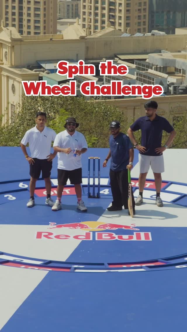 Spin The Wheel Challenge ft @redbullindia 🫨🏏 #cricket #notoutboys #redbullindia #cricketreels by @redbullindia