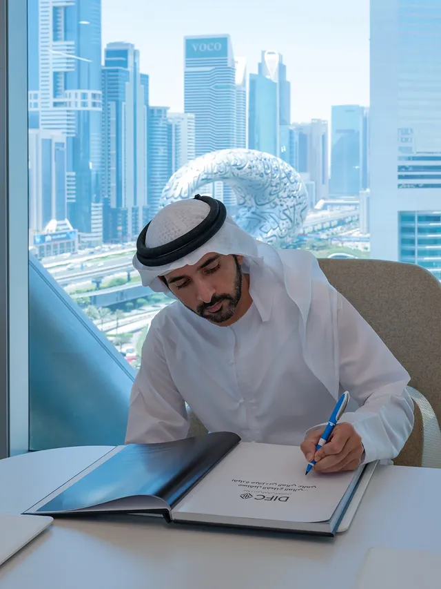 Sheikh Hamdan Fazza @faz3 Sir ❤️ , Crown Prince of Dubai and UAE Deputy PM And Defence Minister , May God Keep Him Always Healthy and Happy 🤲🏻.. Yesterday Visited Dubai International Financial Center ( DIFC ) by @rasgullareddy