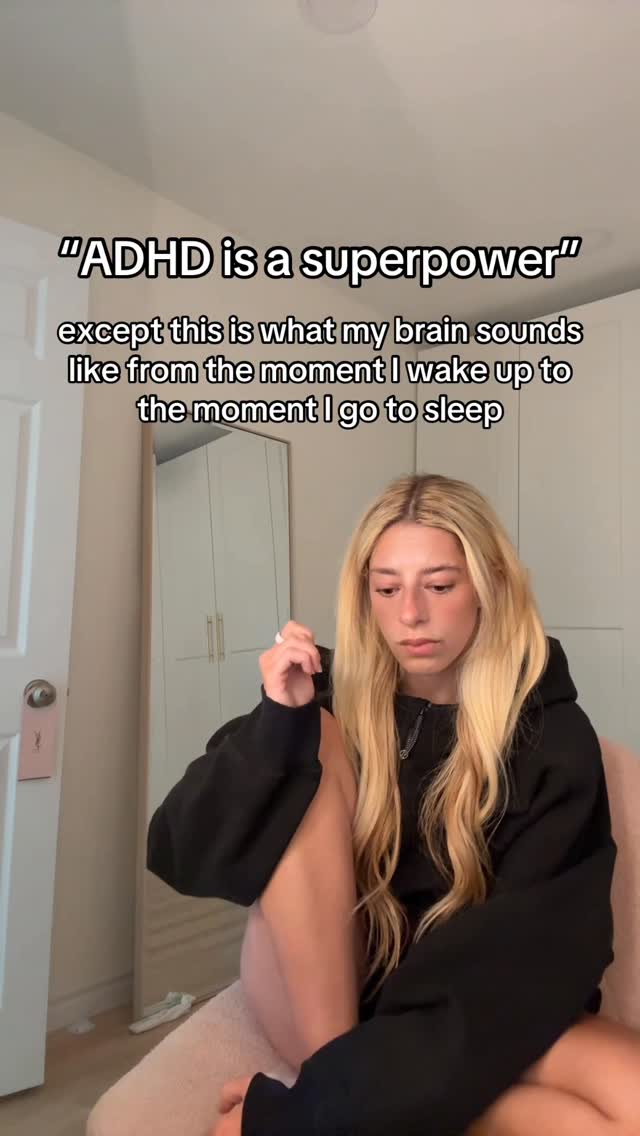 My brain is always going a million miles a minute and it is exhausting #adhd #adhdwomen #adhdproblems #neurodivergent #neurodiversity by @olivialutfallah
