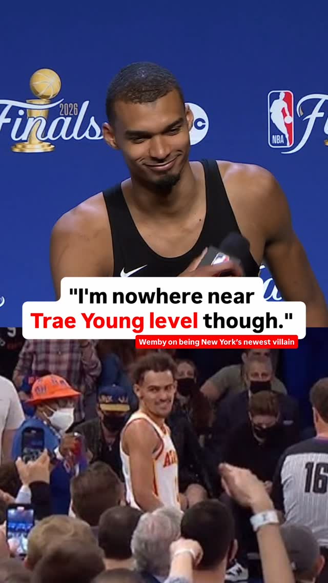Victor Wembanyama is embracing the villain role in New York 😂 #nbafinals