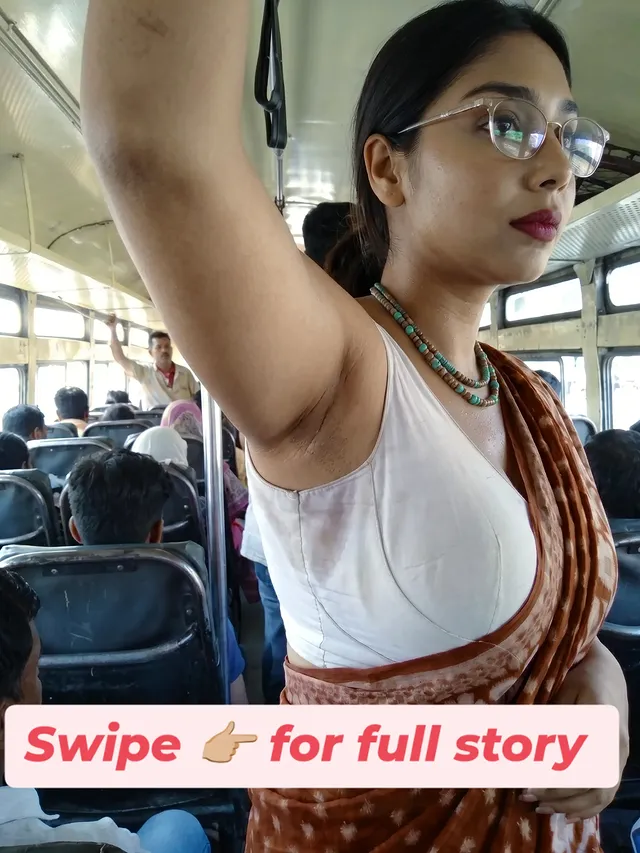 A stranger on a Delhi bus secretly photographed me.

I didn't know it at the time, but according to my friend, there was a man who kept changing seats whenever we moved. At first we thought it was coincidence. Later, it became obvious he was trying to stay close enough to keep looking.

A few hours later, my phone lit up.

The first thing he sent wasn't a greeting.

It was a collection of photographs.

These photographs.

And then came the message:

"Kya armpit show tha sab ke samne. Bohot brave hai. Mai wohi chaatna chahta tha. Tu Karol Bagh ke side utar gayi thi. Waha kya kar rahi thi apne photographer dost ke saath? Tera photographer gay lag raha tha."

What fascinated me wasn't the rudeness.

It was the amount of attention he had paid.

He remembered where I got off.

He remembered who I was with.

He remembered how many times I raised my arm to hold the rail.

He remembered details that I wasn't even conscious of during the journey.

According to him, the entire bus was looking at me.

He told me my body was perfect.

He told me I stood out.

He kept returning to the same subject over and over again, convinced that everyone else was noticing exactly what he was noticing.

A raised arm became a spectacle.

A crowded summer bus became a stage.

Ordinary sweat became something he couldn't stop talking about.

The more he spoke, the more I realized something:

The story wasn't really about me.

It was about him.

His attention.

His imagination.

His assumptions.

His certainty that the whole world was sharing his point of view.

I thanked him for the photographs.

I acknowledged the compliment.

After all, admiration is easy to recognize.

But what stayed with me wasn't the praise.

It was the fact that a stranger spent an entire journey watching me closely enough to build a complete story in his head.

Meanwhile, I was just taking a bus ride.