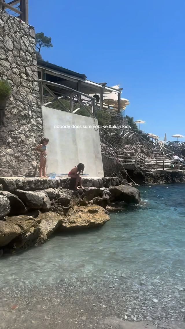 I wonder if they know how good they have it!Italian kids just live differently and it’s such a vibe. Where did you spend your summers as a kid?.... #Summer #italian #summerinitaly #italy #amalficoast by @sarahlthompson