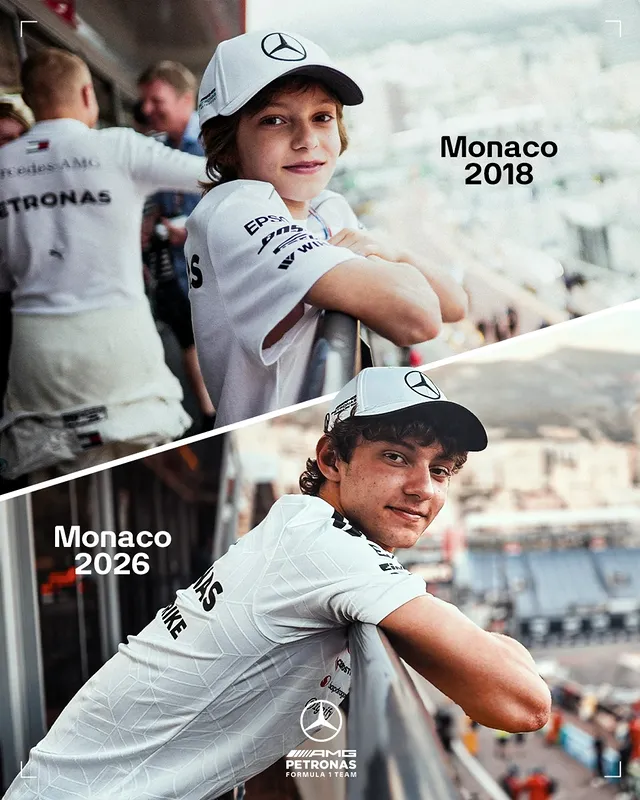 Same pose, same person, same place 🇲🇨Young Kimi would be proud 🏆