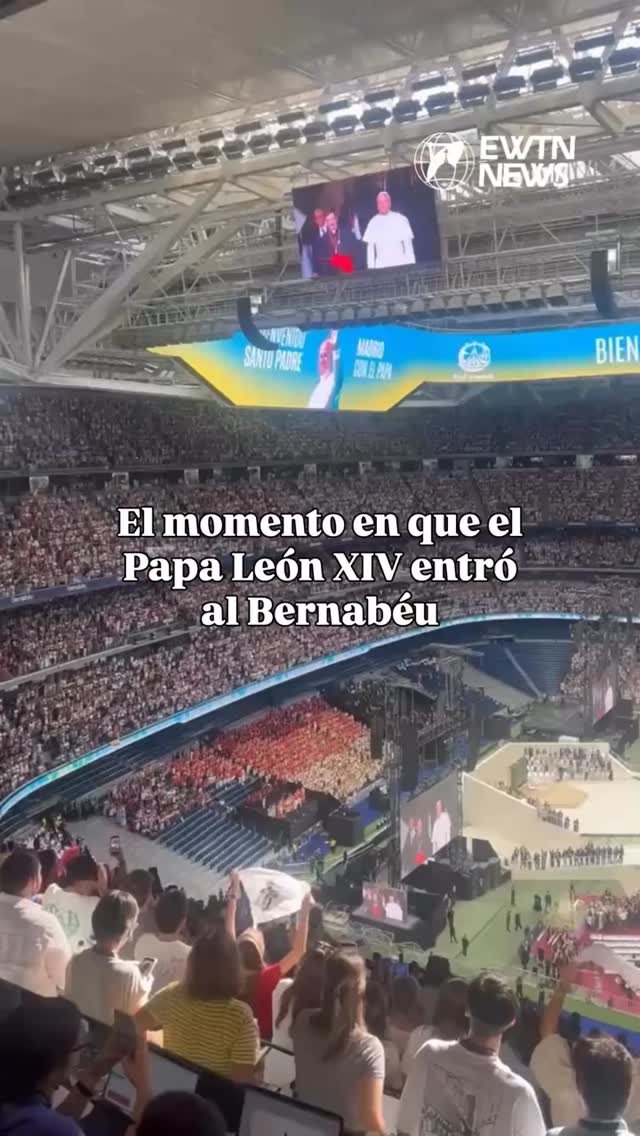 Me parece a mí que el #Bernabéu no ha visto en su historia un gol como el que el #Papa le ha metido al demonio en esta visita apostólica a España...#PapaLeónXIV by @obispomunilla