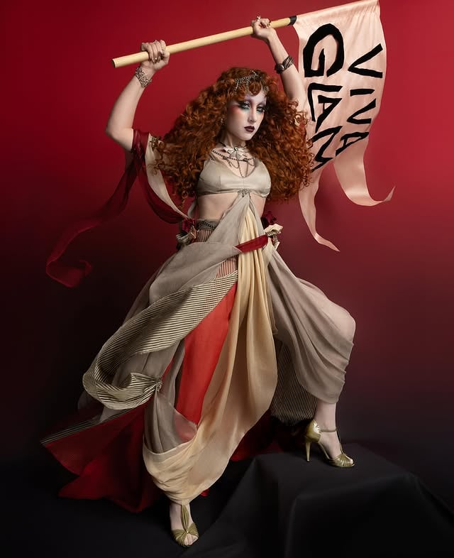 I can’t believe it’s finally here !! And during pride month wowww <3 I created these lip shades with MAC VIVA GLAM based off of a fantastical version of myself who is strong and weird and pretty and haunting and above all DRAG ¨̮ it makes me feel empowered and bold. a deep lip is always like boom this bitch ain’t playing, but also we created a sheer version and a super cute sparkle lipgloss (my fav). I’ve been secretly wearing the shade on carpets and on stage for the past 6 months just to see how I feel and I decided it was perfect. The cherry on top is that we donate all proceeds to the viva glam foundation. This is my first collab and i feel so giddy after the past few months. I feel happy and proud that this is going to give back to the queer community and I dedicate it to all the loved ones we have lost to AIDS. I hope u love it <333 xoxo 

Photographer: @inezandvinoodh 
Global Creative Director: @nicolaformichetti 
Makeup Artist: @1800andrewdahling 
Stylist: @genesiswbb 
Hairstylist: @lacyredway
Nails: @1.800.nailme
Set Designer: @polinatammi