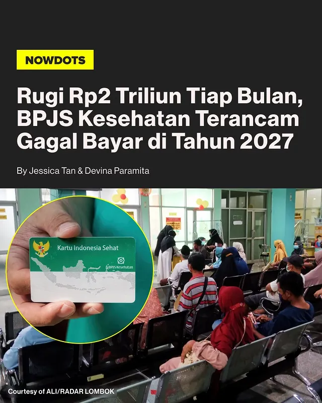 BPJS Kesehatan mengungkapkan tengah mengalami defisit sekitar Rp2 triliun setiap bulan akibat besarnya biaya layanan kesehatan yang harus dibayarkan. Direktur Utama BPJS Kesehatan, Prihati Pujowaskito, menjelaskan bahwa setiap hari terjadi sekitar 2 juta transaksi kesehatan dengan nilai pembayaran mencapai Rp500 miliar. Dalam sebulan, total klaim yang dibayarkan mencapai sekitar Rp16-16,5 triliun, sementara iuran yang masuk hanya berkisar Rp14 triliun.

Meski demikian, BPJS Kesehatan memastikan masih memiliki cadangan dana yang cukup untuk membayar klaim rumah sakit hingga awal 2027. Namun, jika tidak ada langkah intervensi atau tambahan pendanaan, BPJS berpotensi mengalami gagal bayar mulai Juli 2027. Untuk menutup kekurangan tersebut, pemerintah disebut akan memberikan suntikan dana sekitar Rp20 triliun dari Kementerian Keuangan dan Kementerian Kesehatan yang ditargetkan cair pada Juli 2026 setelah regulasi pendukung disahkan.

-
#nowdots