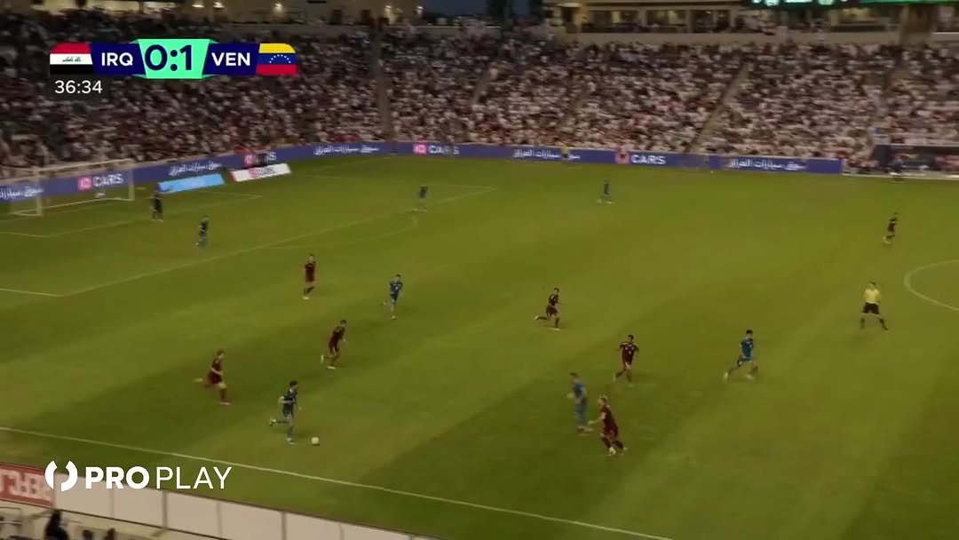 القائم يرد هدف لفنزويلا بعد خطأ من دفاع العراق ! 
#ProPlaytv #ProPlayfc
