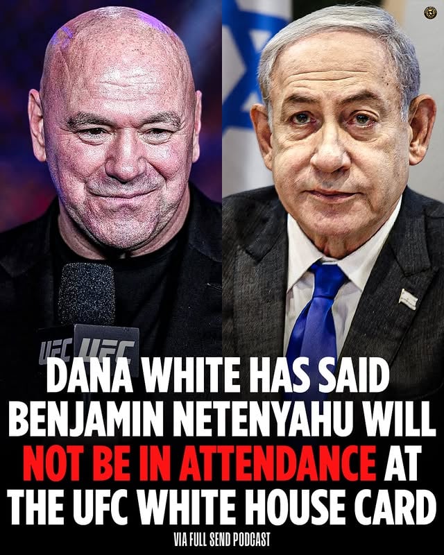 🚨🇮🇱 Dana White has stated that he highly doubts Benjamin Netenyahu will be in attendance for the UFC White House card this weekend.“I highly f*cking doubt that Netanyahu is gonna be at the event. This is all the goofy sh*t that leads up to anything. It’s all bullsh*t.”(via @fullsendpodcast) by @homeoffight